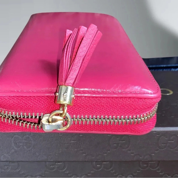 SOLD!!! Stunning Gucci Soho Zip Around Pink Leather Wallet COA and Original Box - Picture 16 of 16